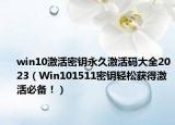 win10激活密鑰永久激活碼大全2023（Win101511密鑰輕松獲得激活必備?。? /></span></a>
                        <h2><a href=