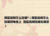 搜狐視頻怎么投屏?（搜狐視頻怎么投屏到電視上  搜狐視頻投屏在哪里）
