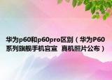 華為p60和p60pro區(qū)別（華為P60系列旗艦手機(jī)官宣  真機(jī)照片公布）