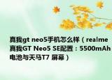 真我gt neo5手機(jī)怎么樣（realme真我GT Neo5 SE配置：5500mAh電池與天馬T7 屏幕）