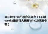 solidworks不兼容怎么辦（Solidworks兼容性大揭秘Win10環(huán)境卡頓）