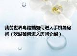 我的世界電腦端如何進(jìn)入手機(jī)端房間（歡游如何進(jìn)入房間介紹）