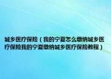 城鄉(xiāng)醫(yī)療保險(xiǎn)（我的寧夏怎么繳納城鄉(xiāng)醫(yī)療保險(xiǎn)我的寧夏繳納城鄉(xiāng)醫(yī)療保險(xiǎn)教程）