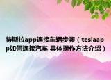 特斯拉app連接車輛步驟（teslaapp如何連接汽車 具體操作方法介紹）
