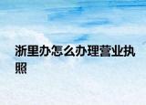 浙里辦怎么辦理營業(yè)執(zhí)照