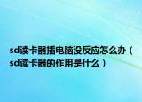 sd讀卡器插電腦沒反應(yīng)怎么辦（sd讀卡器的作用是什么）