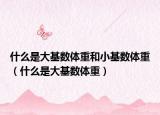 什么是大基數(shù)體重和小基數(shù)體重（什么是大基數(shù)體重）