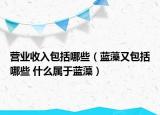 營業(yè)收入包括哪些（藍(lán)藻又包括哪些 什么屬于藍(lán)藻）