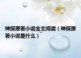 紳探原著小說全文閱讀（紳探原著小說是什么）
