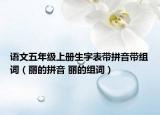語(yǔ)文五年級(jí)上冊(cè)生字表帶拼音帶組詞（麗的拼音 麗的組詞）