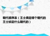 朝代順序表（王士禛是哪個(gè)朝代的 王士禎是什么朝代的）