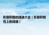 形容積極的成語大全（形容積極性上的成語）