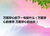 萬箭穿心的下一句是什么（萬箭穿心的意思 萬箭穿心的出處）