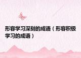 形容學(xué)習(xí)深刻的成語（形容積極學(xué)習(xí)的成語）