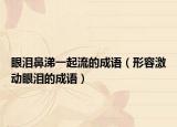 眼淚鼻涕一起流的成語（形容激動(dòng)眼淚的成語）
