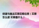 創(chuàng)造與魔法蓯蓉花苞位置（蓯蓉怎么讀 蓯蓉是什么）