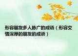 形容朋友多人脈廣的成語(yǔ)（形容交情深厚的朋友的成語(yǔ)）