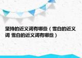 堅(jiān)持的近義詞有哪些（雪白的近義詞 雪白的近義詞有哪些）