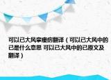 可以已大風(fēng)攣瘺癘翻譯（可以已大風(fēng)中的已是什么意思 可以已大風(fēng)中的已原文及翻譯）