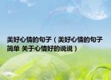 美好心情的句子（美好心情的句子簡單 關(guān)于心情好的說說）