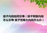 孩子內(nèi)向如何引導(dǎo)（孩子抑郁內(nèi)向怎么引導(dǎo) 孩子性格太內(nèi)向怎么辦）