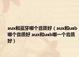 aux和藍(lán)牙哪個音質(zhì)好（aux和usb哪個音質(zhì)好 aux和usb哪一個音質(zhì)好）