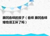 藤岡春緋的孩子（春緋 藤岡春緋嫁給須王環(huán)了嗎）