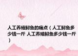 人工養(yǎng)殖鱘魚的痛點（人工鱘魚多少錢一斤 人工養(yǎng)殖鱘魚多少錢一斤）