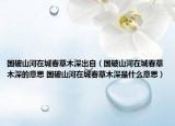 國破山河在城春草木深出自（國破山河在城春草木深的意思 國破山河在城春草木深是什么意思）