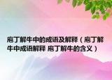 庖丁解牛中的成語及解釋（庖丁解牛中成語解釋 庖丁解牛的含義）