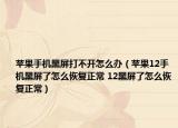 蘋(píng)果手機(jī)黑屏打不開(kāi)怎么辦（蘋(píng)果12手機(jī)黑屏了怎么恢復(fù)正常 12黑屏了怎么恢復(fù)正常）