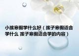 小孩寒假學(xué)什么好（孩子寒假適合學(xué)什么 孩子寒假適合學(xué)的內(nèi)容）