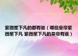 紫微星下凡的都有誰（哪些皇帝紫微星下凡 紫微星下凡的皇帝有誰）