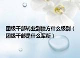 團(tuán)級(jí)干部轉(zhuǎn)業(yè)到地方什么級(jí)別（團(tuán)級(jí)干部是什么軍銜）