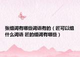 張組詞有哪些詞語有的（匠可以組什么詞語 匠的組詞有哪些）