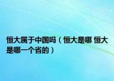 恒大屬于中國(guó)嗎（恒大是哪 恒大是哪一個(gè)省的）