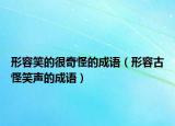 形容笑的很奇怪的成語(yǔ)（形容古怪笑聲的成語(yǔ)）