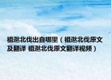 祖逖北伐出自哪里（祖逖北伐原文及翻譯 祖逖北伐原文翻譯視頻）