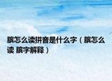 臏怎么讀拼音是什么字（臏怎么讀 臏字解釋）