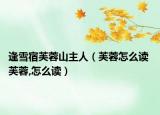逢雪宿芙蓉山主人（芙蓉怎么讀 芙蓉,怎么讀）