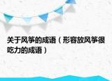 關(guān)于風(fēng)箏的成語（形容放風(fēng)箏很吃力的成語）