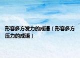 形容多方發(fā)力的成語（形容多方壓力的成語）