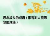 思念故鄉(xiāng)的成語（形容對人很思念的成語）