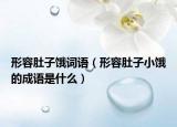 形容肚子餓詞語（形容肚子小餓的成語是什么）