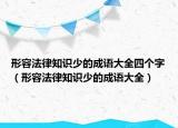 形容法律知識(shí)少的成語大全四個(gè)字（形容法律知識(shí)少的成語大全）