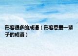 形容很多的成語（形容恩愛一輩子的成語）