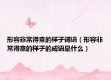 形容非常得意的樣子詞語(yǔ)（形容非常得意的樣子的成語(yǔ)是什么）