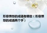 形容憤怒的成語有哪些（形容憤怒的成語兩個(gè)字）