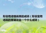 形容有詩(shī)情畫意的成語(yǔ)（形容富有詩(shī)畫的意境這是一個(gè)什么成語(yǔ)）