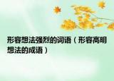 形容想法強(qiáng)烈的詞語(yǔ)（形容高明想法的成語(yǔ)）